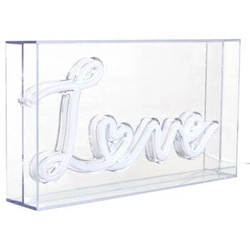 LED noční lampička Love moderní bezdrátová dekorativní bílá do dětského pokoje Intesi