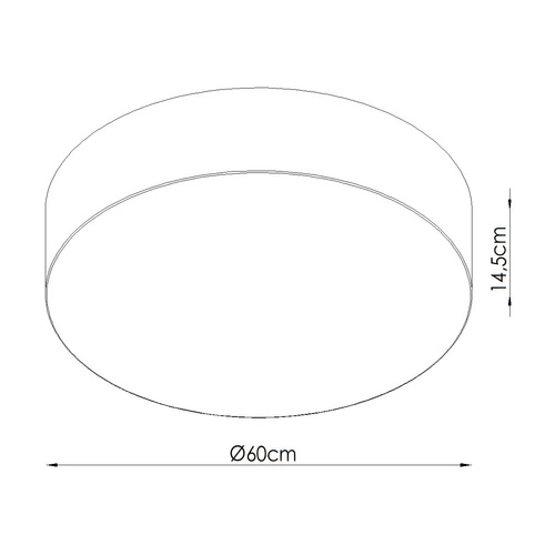 Stropní svítidlo TOP H bílé moderní do obývacího pokoje E27 60 cm