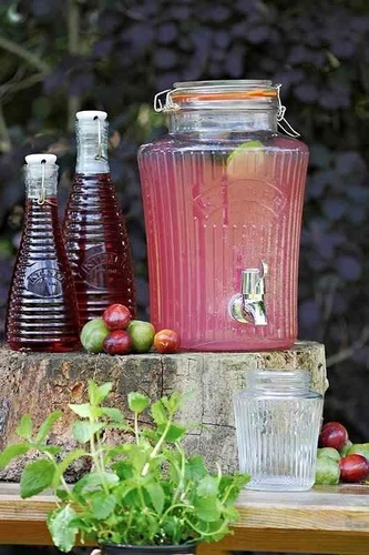 Skleněný nápojový dávkovač s kohoutkem 5l Vintage KILNER na limonádu a zahradní párty