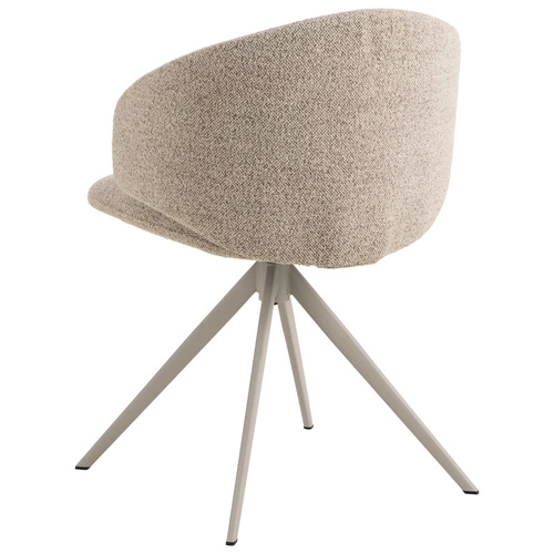 Otočená čalouněná jídelní židle Ella Actona béžová s područkami moderní