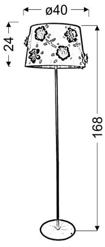 Stojací lampa Rosa 3x40W E14 bílá