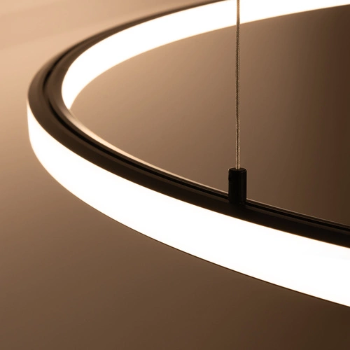 LED lustr RISA 120 černý moderní do obýváku a jídelny rozptýlené světlo