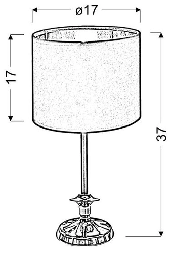 Noční lampička Violino moderní černá s měděným stínidlem do ložnice a obývacího pokoje CANDELLUX