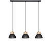 Visící lampa Desy černá / přírodní