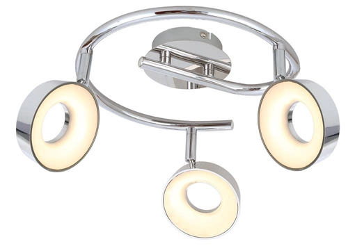 Spirálová stropní lampa Isla 3x4W LED chrom 3000K