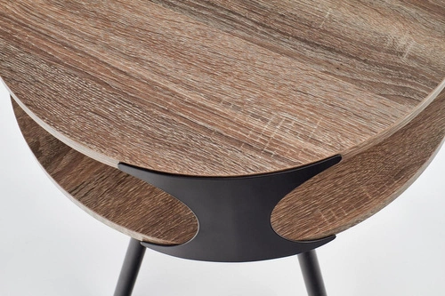 Kulatý konferenční stolek Nabul 45x60 cm loft dub s policí do obýváku Intesi