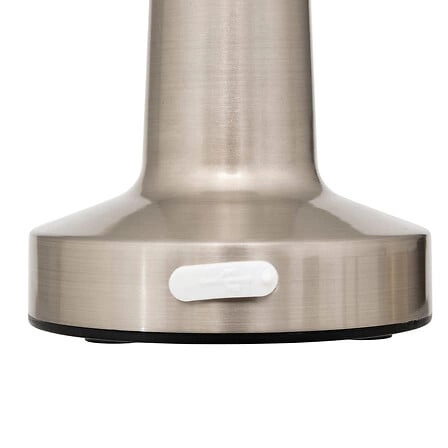 LED noční lampička Halto Atmosphera stříbrná moderní nabíjecí na terasu a balkon