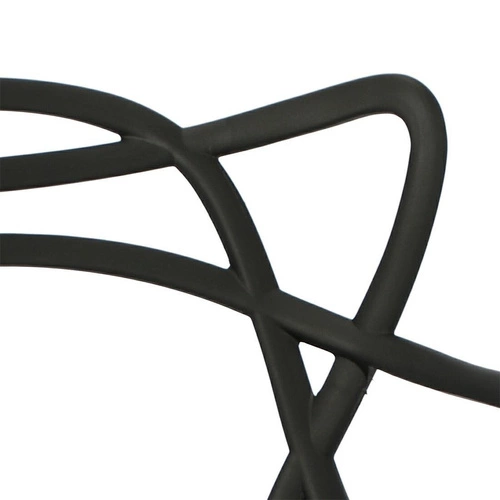 Jídelní židle Lexi černá inspirovaná Master chair moderní plastová stohovatelná