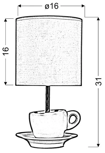 Noční lampička do ložnice růžová keramická moderní s látkovým stínidlem CANDELLUX 31 cm
