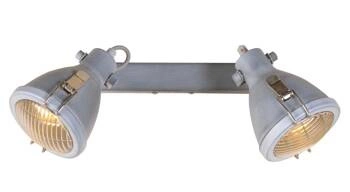 Moderní stropní svítidlo Crodo šedé kovové 2bodové nastavitelné do obýváku