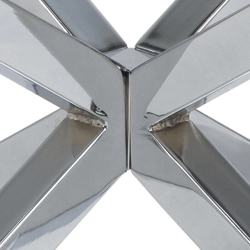 Kulatý konferenční stolek Heaven skleněný chromovaný moderní do obýváku Actona 82 cm