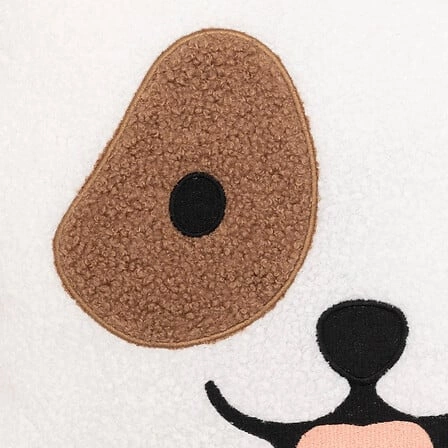 Dětský dekorativní polštář Scott Atmosphera bouclé pejsek bílý do dětského pokoje