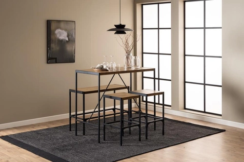 židle barováBahamský set barový stůl a y rustikální dubové dřevo