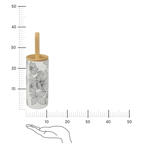 Keramický bambusový WC kartáč Blackflora černý do koupelny 5five simply smart