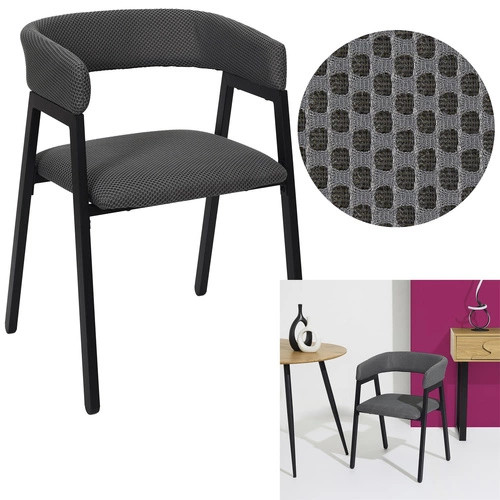 Čalouněná židle Craft Intesi šedá s područkami do jídelny a kuchyně moderní