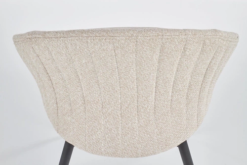 Čalouněná jídelní židle Uta béžová Intesi moderní skandinávský styl s černými nohami