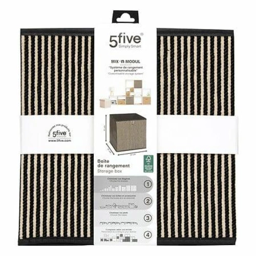 Textilní úložný box do regálu Cotty černý 31x31x31 ideální do šatny a na hračky 5five