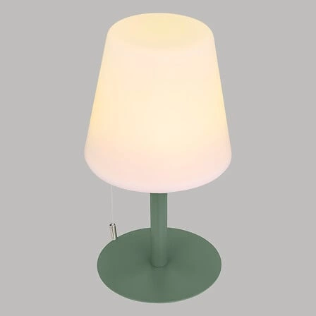 LED noční lampička Zack zelená Atmosphera moderní akumulátorová do ložnice a na terasu