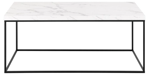 Konferenční stolek Barossa 110x55 cm obdélníkový bílý mramor moderní do obýváku Actona