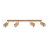 Dřevěný stropní svítidlo KEKE 4 dub moderní do obýváku a kuchyně 80 cm Sollux Lighting