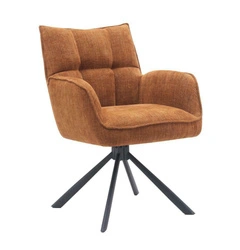 Otočná jídelní židle Marilla čalouněná s područkami