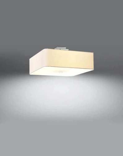 Moderní bílý čtvercový stropní svítidlo Lokko 45 cm do obýváku, kuchyně nebo ložnice