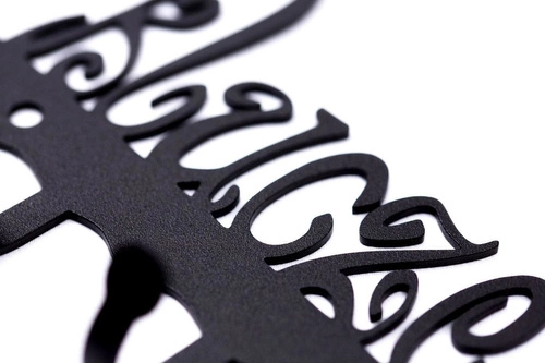 Nástěnný věšák na klíče a bundy Weź klucze černý kovový moderní Intesi do předsíně