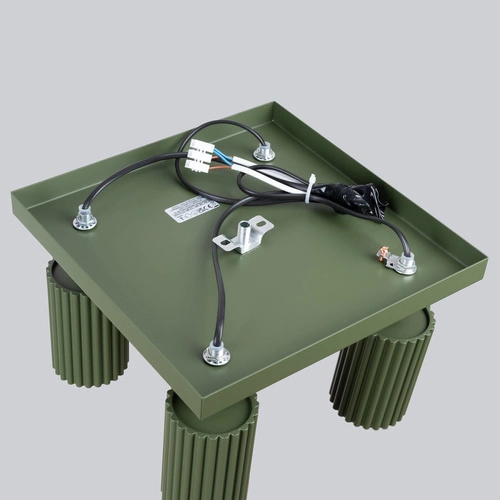 Stropní svítidlo KARBON 4 olivově zelené hliníkové glamour do obýváku a ložnice SOLLUX