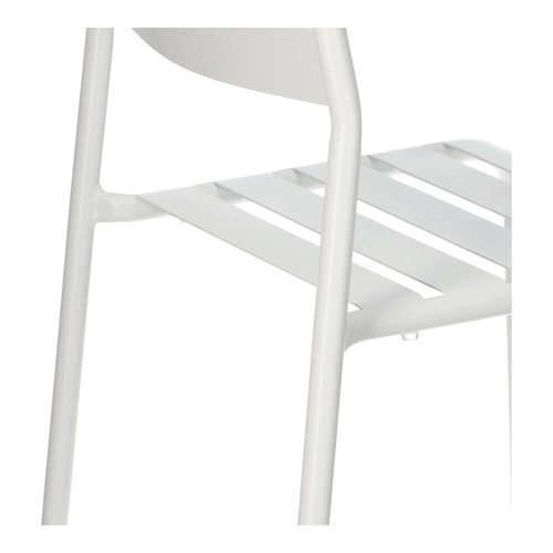 Kovová bílá zahradní židle Terra Intesi loftová stohovatelná na balkon a terasu