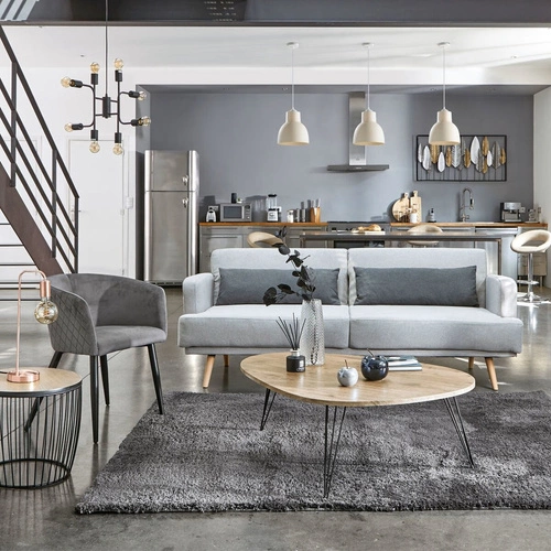 Noční lampička Keli měděná kovová moderní do ložnice a na stůl Atmosphera 45 cm