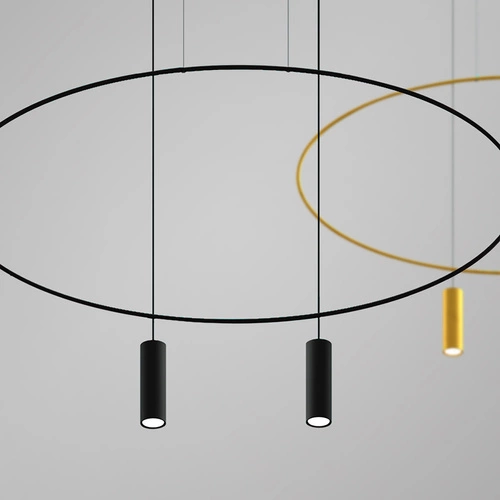 Závěsné svítidlo Holar 2 černé moderní do obýváku a nad stůl Thoro kovové