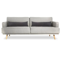 Rozkládací trojmístná pohovka Jack šedá Atmosphera do obýváku skandinávská s funkcí spaní