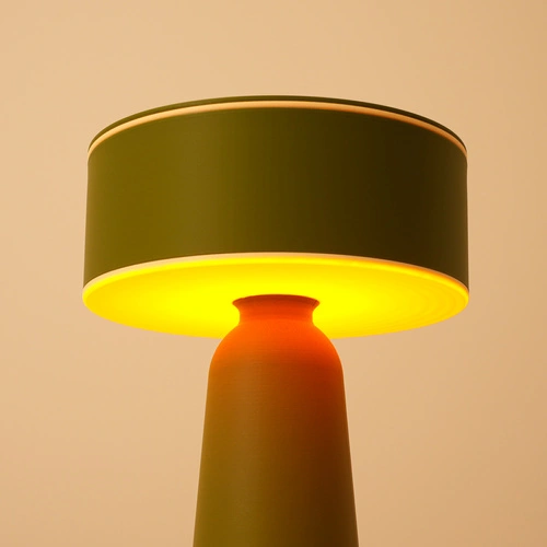 Moderní olivová stolní lampa AXO do pracovny