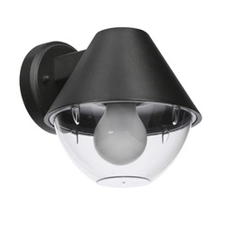 Venkovní nástěnné svítidlo Hendera zahradní lampa 20,5x17,5 černá 1x40W E27 kuželové stínidlo IP44