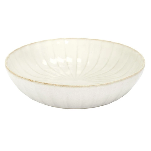 Keramický hluboký talíř Vlora 20 cm béžový do jídelny, myčka, moderní