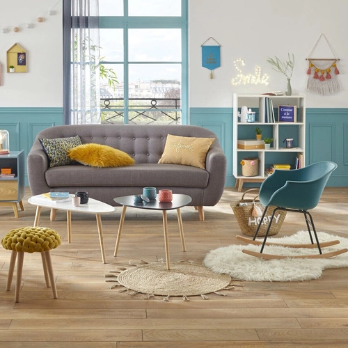 Kulatý jutový koberec Lurex 80 cm Atmosphera boho do obýváku a ložnice přírodní