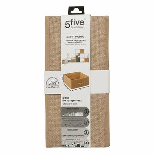 Jutový koš Mix'n Modul 31x31 cm skládací úložný box do regálu boho béžový 5five