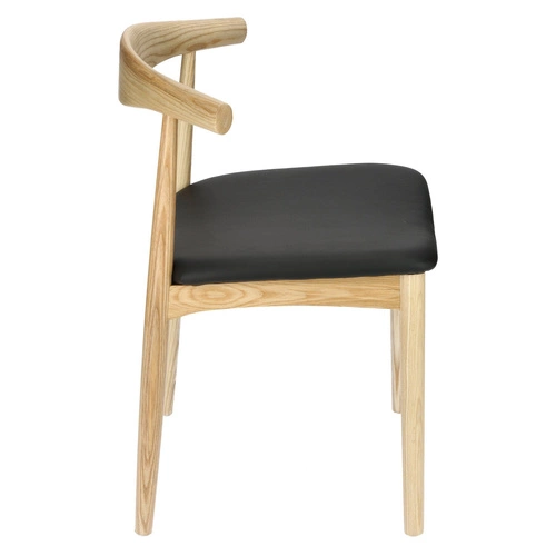 Jídelní dřevěná židle Codo inspirovaná Elbow Chair přírodní ekokůže D2.DESIGN