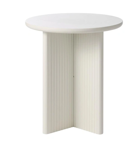 Konferenční stolek Palma kulatý 50 cm krémový moderní do obývacího pokoje