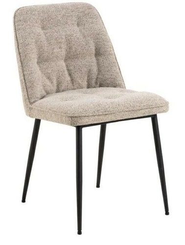 Jídelní židle Brooke Actona čalouněná béžová prošívaná moderní s černými nohami