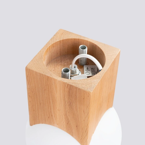 Stropní svítidlo SOLIS moderní dřevěné bílé do obýváku a ložnice 12 cm SOLLUX