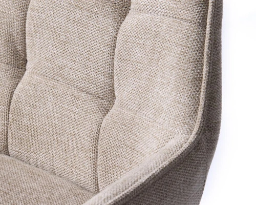 Barová židle Nolan čalouněná písková s opěrkou výškově nastavitelná do kuchyně