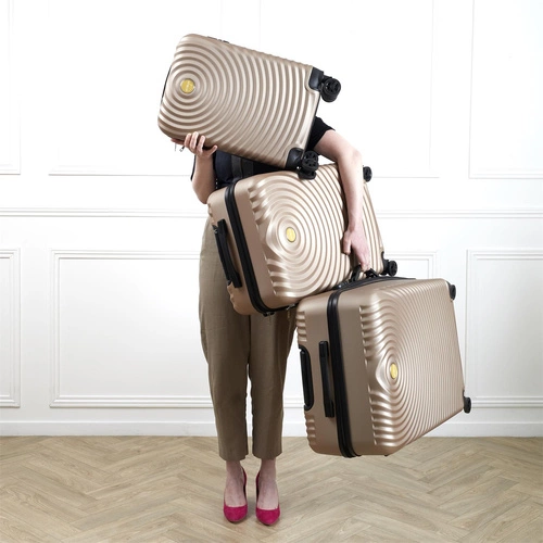 Sada tří kufrů Béžová