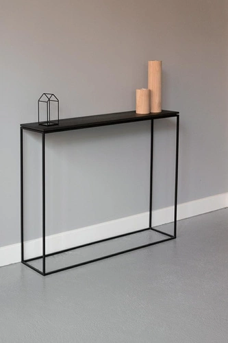 Moderní úzká konzole STAM 200 černý dub do předsíně a obýváku NORDIFRA 100 cm