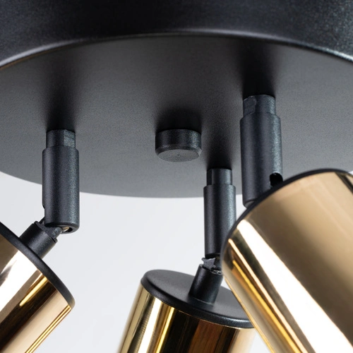 Stropní svítidlo WINX 3P černé zlaté moderní do obývacího pokoje a ložnice Sollux Lighting