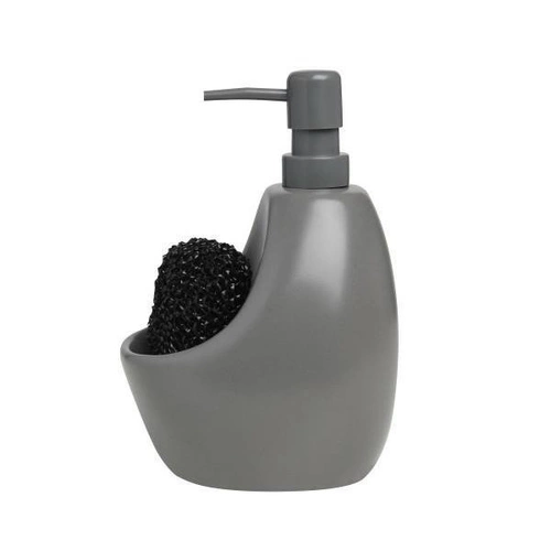 Keramický dávkovač na mycí prostředek a houbičku Joey Umbra šedý do kuchyně