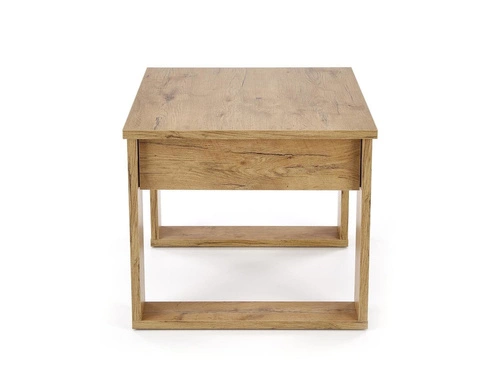 Moderní dubový konferenční stolek Halk S čtvercový se zásuvkou 60x60 do obýváku Intesi