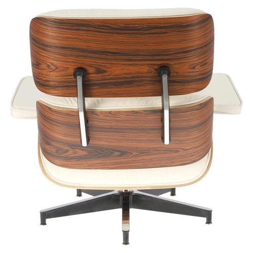 Otočná kožená lounge křesla Vip do obýváku s podnožkou moderní bílá