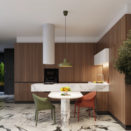 Moderní závěsné svítidlo BILO zelená olivová kovová do obýváku a kuchyně 35 cm