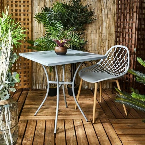 Jídelní židle Malaga tmavě šedá z plastu v boho a skandinávském stylu Intesi